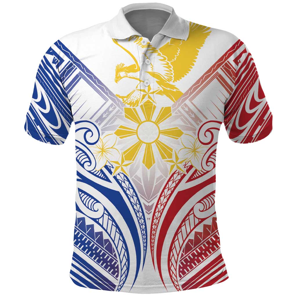 Philippines Tribal Sun Personalized Polo Shirt Hunting Eagle LT7