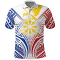 Philippines Tribal Sun Personalized Polo Shirt Hunting Eagle LT7