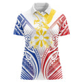 Philippines Tribal Sun Personalized Women Polo Shirt Hunting Eagle LT7