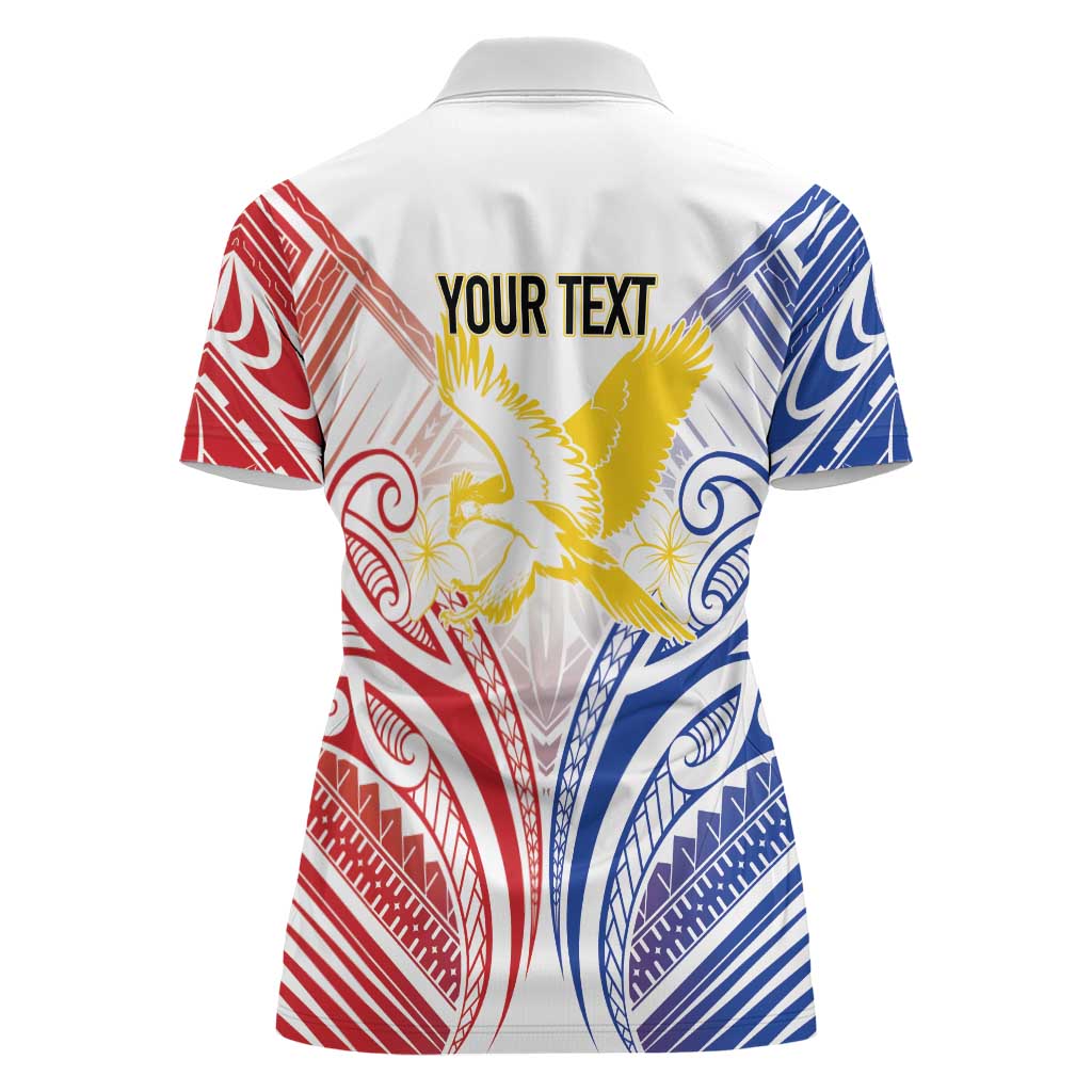 Philippines Tribal Sun Personalized Women Polo Shirt Hunting Eagle LT7