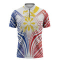 Philippines Tribal Sun Personalized Zipper Polo Shirt Hunting Eagle LT7