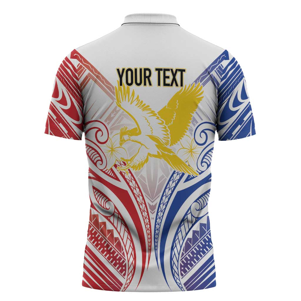 Philippines Tribal Sun Personalized Zipper Polo Shirt Hunting Eagle LT7