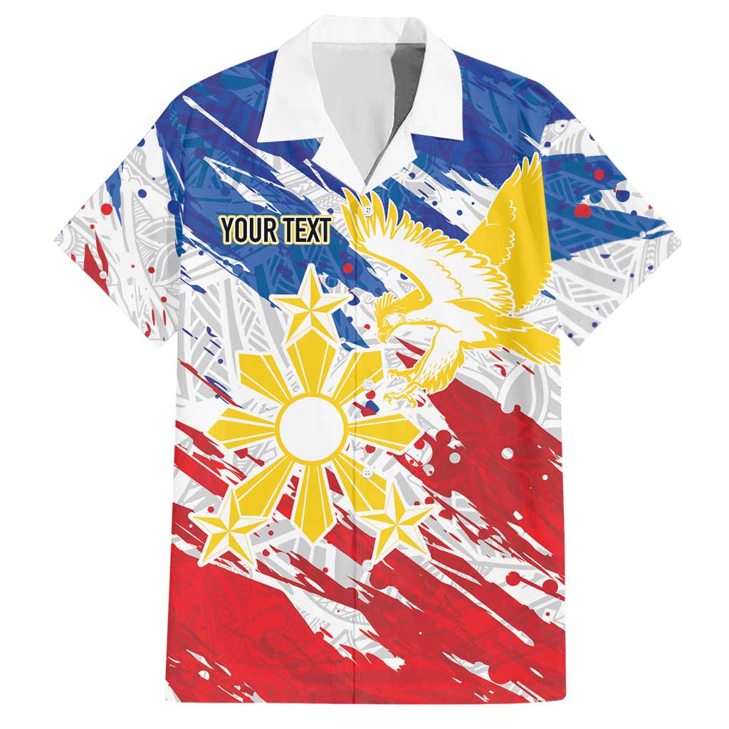 Personalized Filipino Sun and Stars Hawaiian Shirt Grunge Vibes LT7