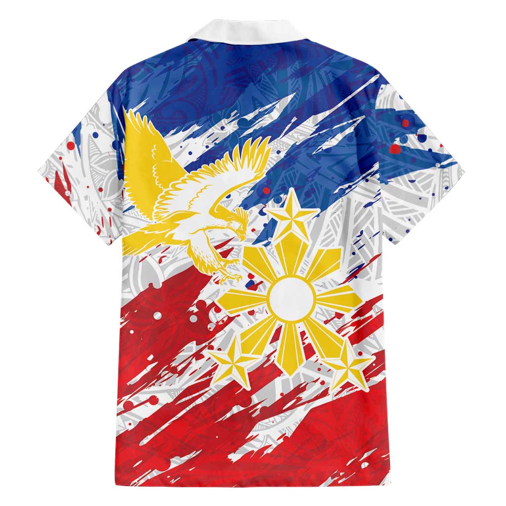 Personalized Filipino Sun and Stars Hawaiian Shirt Grunge Vibes LT7