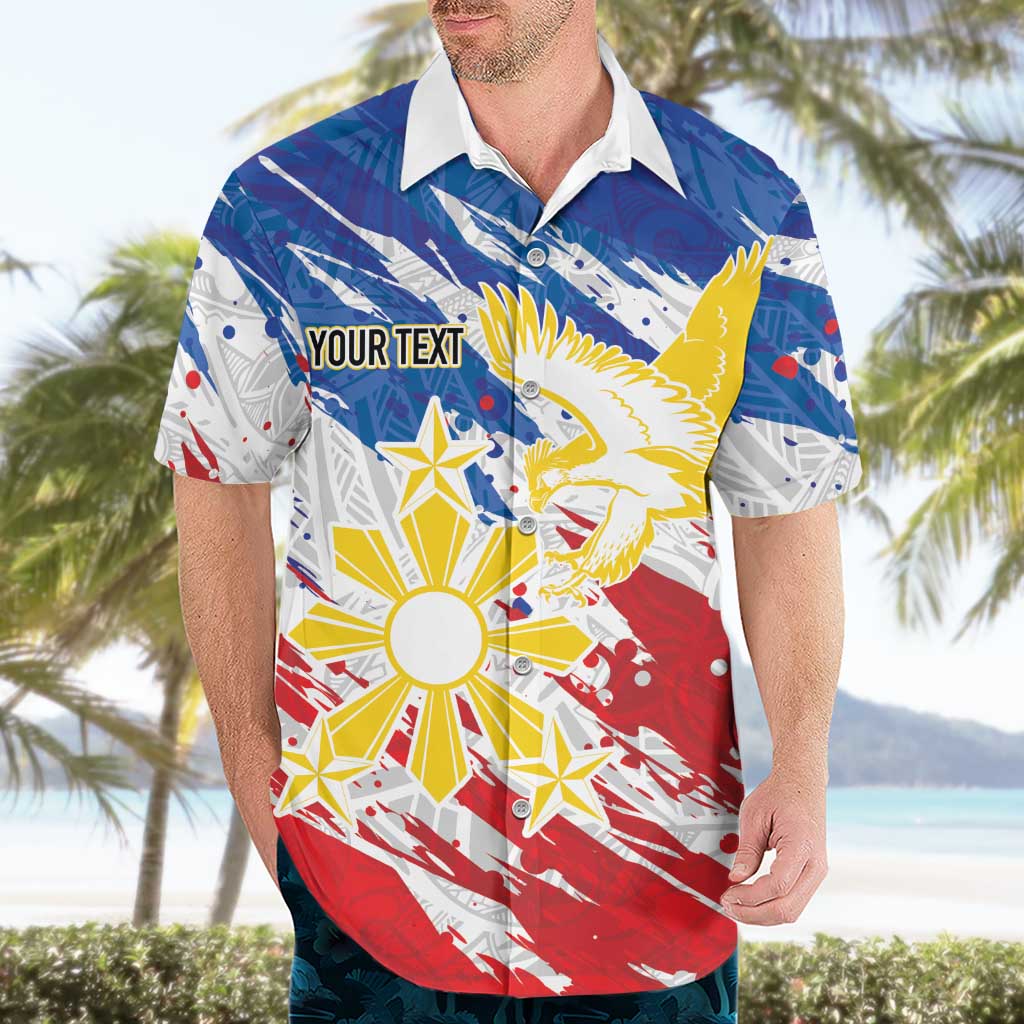 Personalized Filipino Sun and Stars Hawaiian Shirt Grunge Vibes LT7