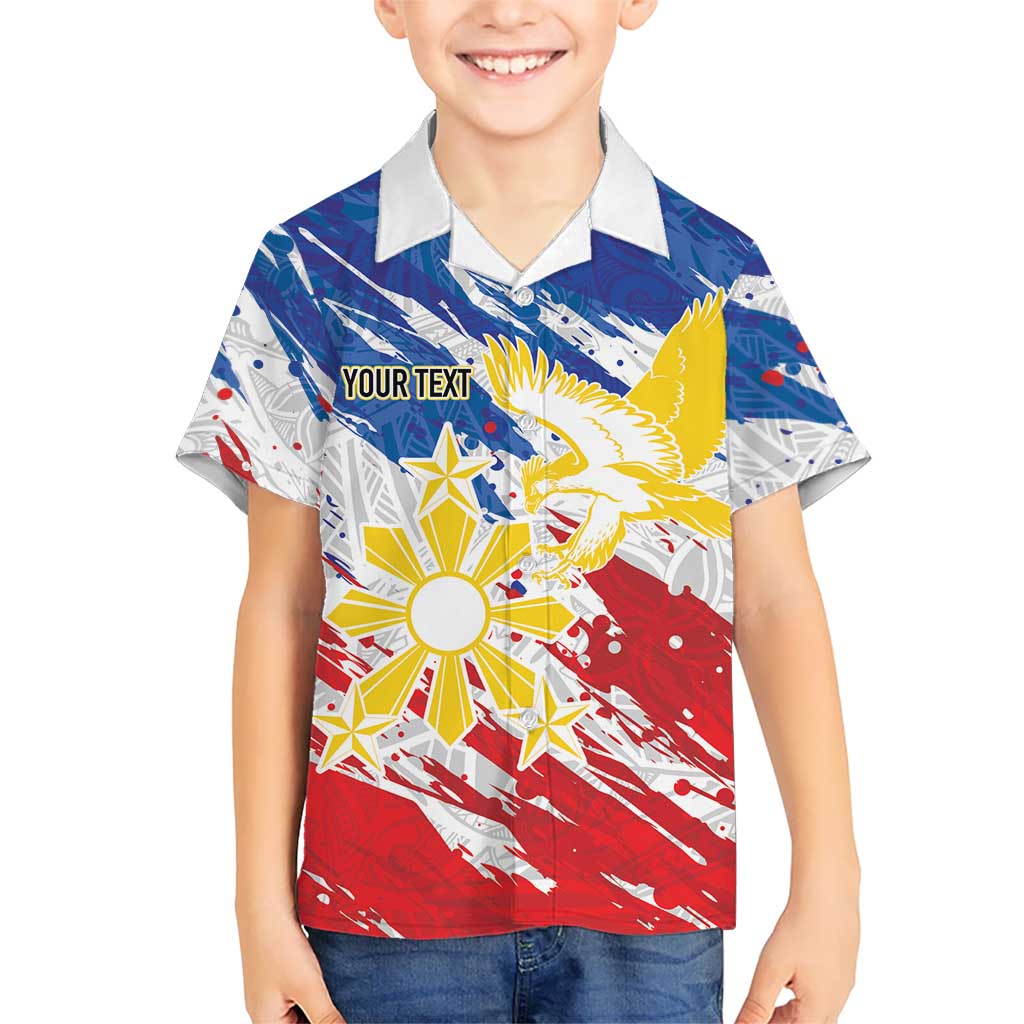 Personalized Filipino Sun and Stars Hawaiian Shirt Grunge Vibes LT7