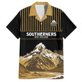Custom Oceania Football NZ South Island Hawaiian Shirt Minimal Mount Cook Silhouette LT9