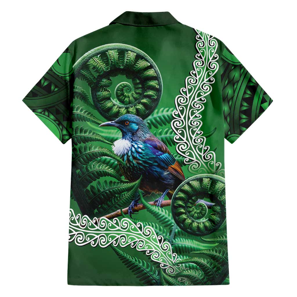 Tui Bird Koru Silver Fern Aotearoa Hawaiian Shirt LT9