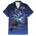 Tui Bird Matariki Galaxy Hawaiian Shirt Koru Silver Fern Aotearoa LT9