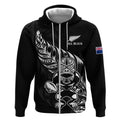 New Zealand Rugby Custom Zip Hoodie Opango All Black Fern LT9