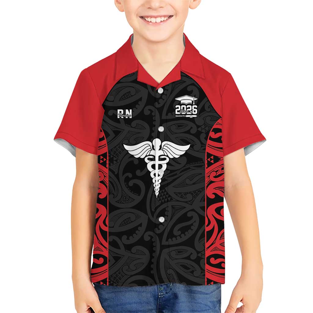 New Zealand Nurse RN 2026 Personalised Hawaiian Shirt Red Maori Pattern Cultural Pride LT9