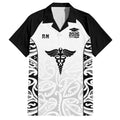 New Zealand Nurse RN 2026 Personalised Hawaiian Shirt White Maori Pattern Cultural Pride LT9