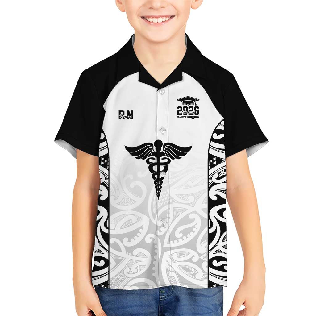 New Zealand Nurse RN 2026 Personalised Hawaiian Shirt White Maori Pattern Cultural Pride LT9