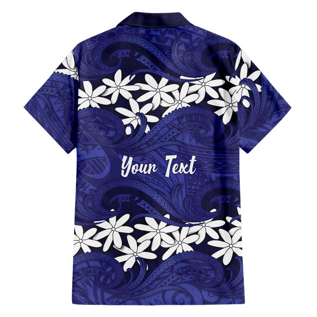 Personalised Cook Islands Pukapuka Hawaiian Shirt Tiare Maori Polynesian Waves Tattoo LT14