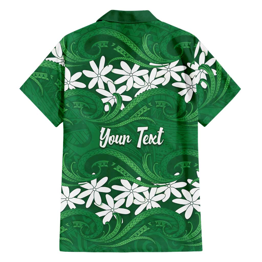 Personalised Cook Islands Rarotonga Hawaiian Shirt Tiare Maori Polynesian Waves Tattoo LT14