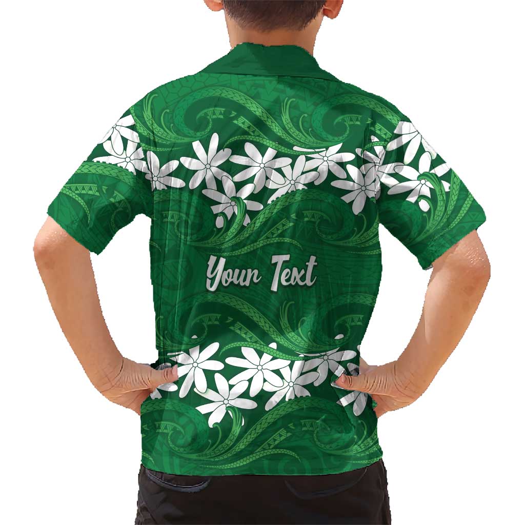 Personalised Cook Islands Rarotonga Hawaiian Shirt Tiare Maori Polynesian Waves Tattoo LT14