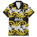 Personalised Cook Islands Aitutaki Hawaiian Shirt Tiare Maori Polynesian Waves Tattoo LT14