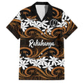 Personalised Cook Islands Rakahanga Hawaiian Shirt Tiare Maori Polynesian Waves Tattoo LT14