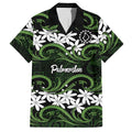 Personalised Cook Islands Palmerston Hawaiian Shirt Tiare Maori Polynesian Waves Tattoo LT14