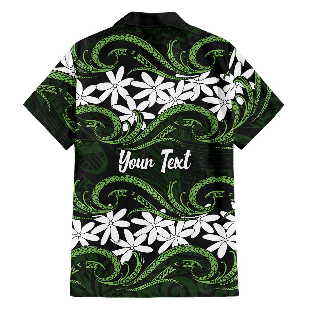 Personalised Cook Islands Palmerston Hawaiian Shirt Tiare Maori Polynesian Waves Tattoo LT14