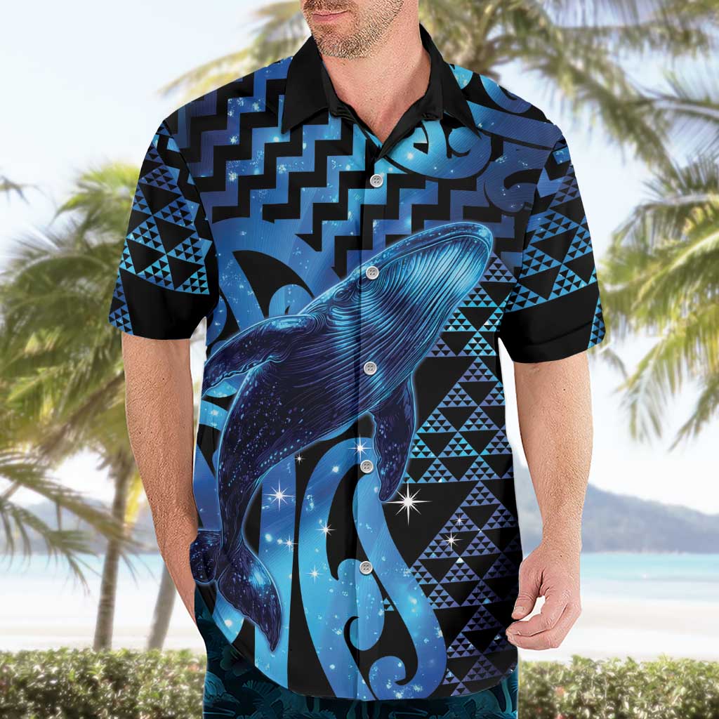 Humpback Whale Matariki New Zealand Hawaiian Shirt NZ Maori Paikea Poutama Luxury Blue LT14