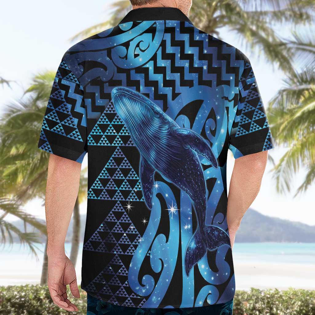 Humpback Whale Matariki New Zealand Hawaiian Shirt NZ Maori Paikea Poutama Luxury Blue LT14