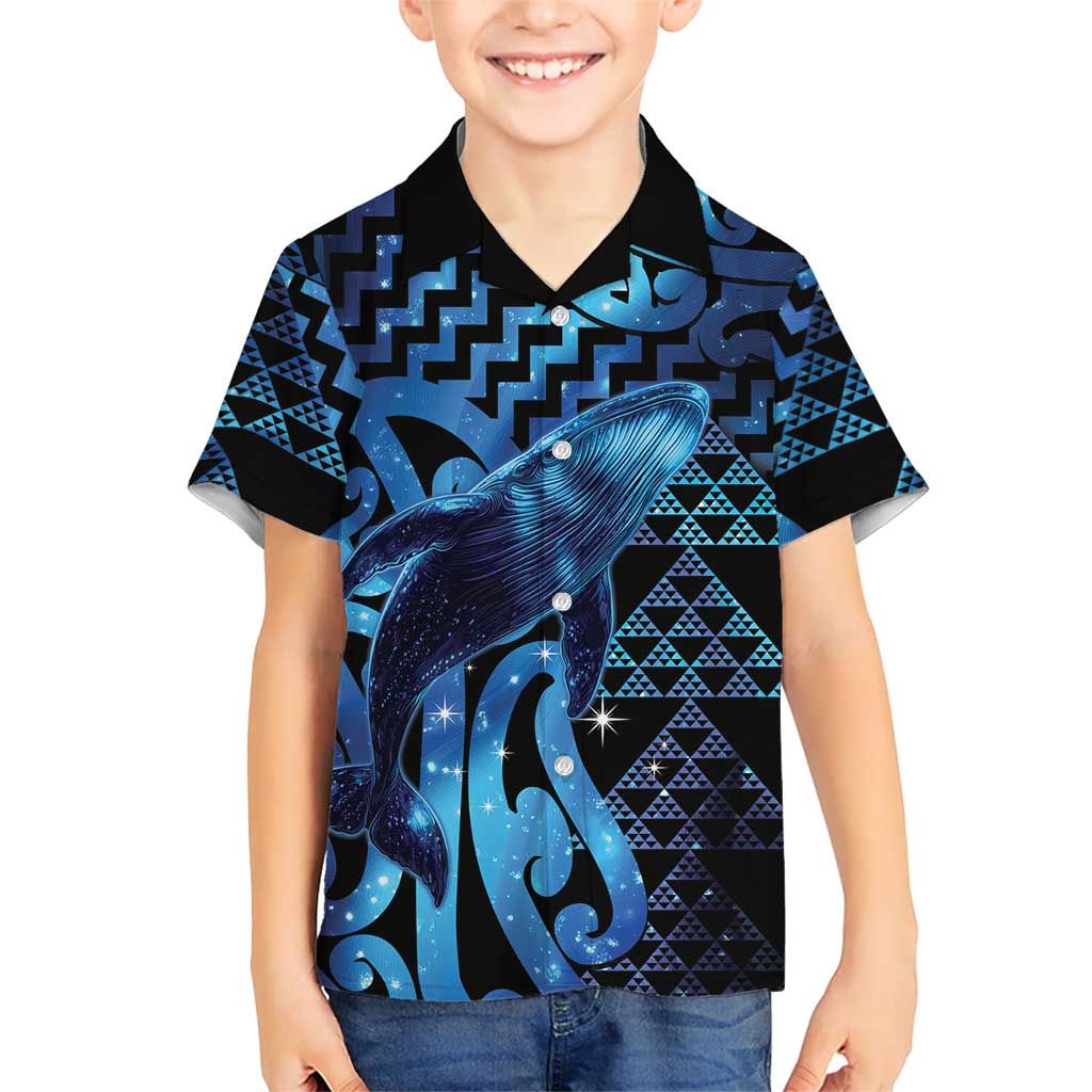 Humpback Whale Matariki New Zealand Hawaiian Shirt NZ Maori Paikea Poutama Luxury Blue LT14
