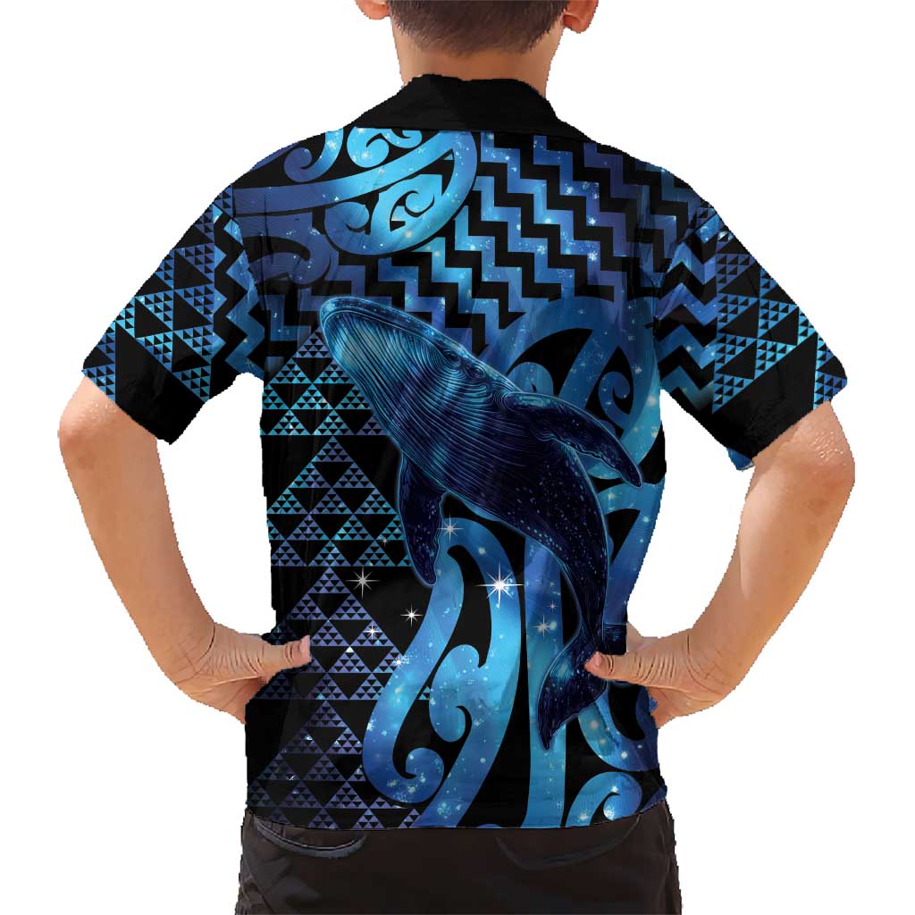 Humpback Whale Matariki New Zealand Hawaiian Shirt NZ Maori Paikea Poutama Luxury Blue LT14