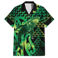 Humpback Whale Matariki New Zealand Hawaiian Shirt NZ Maori Paikea Poutama Luxury Green LT14