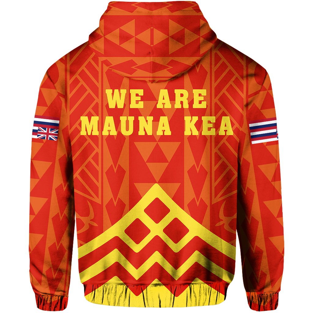 Polynesian Mauna Kea Ku Kiai Mauna Flag of Hawaii Zip Hoodie
