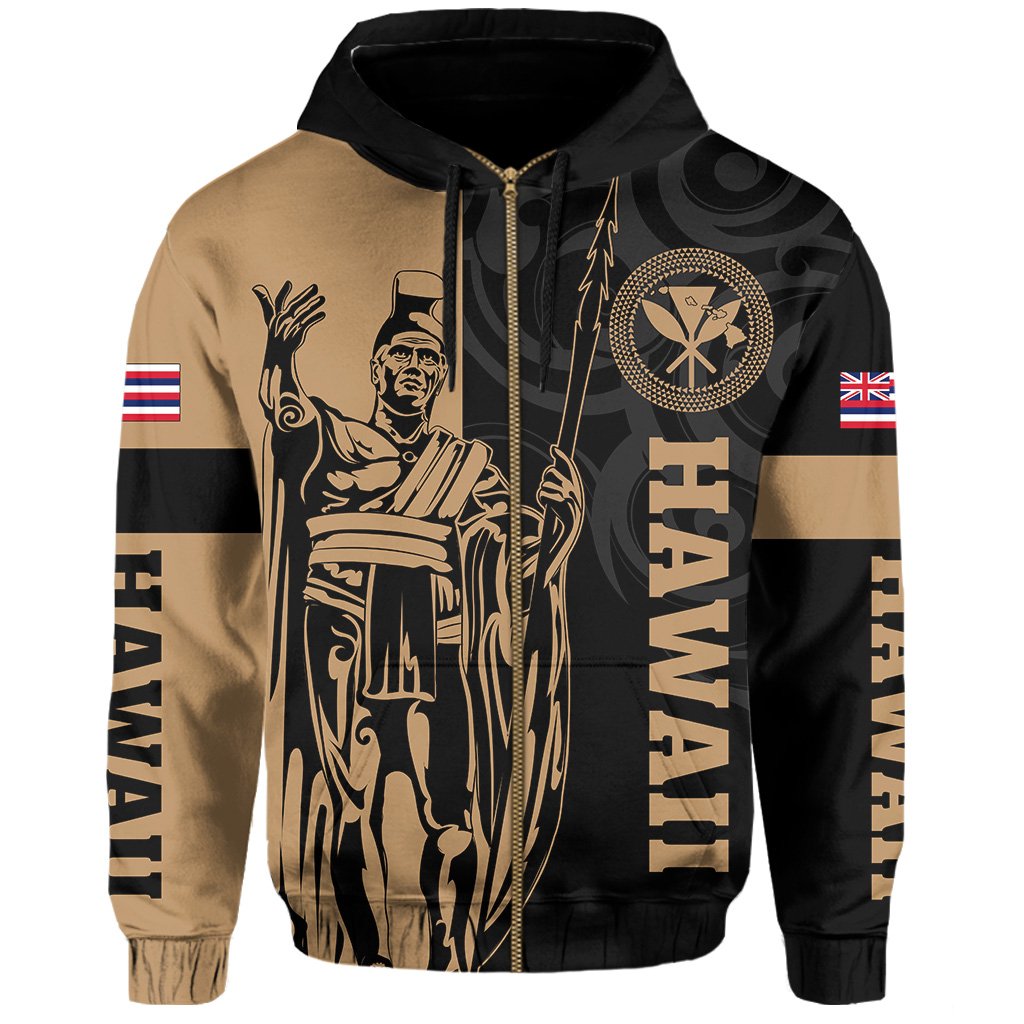 Hawaii King Polynesian Hoodie (Zip up) Lawla Style