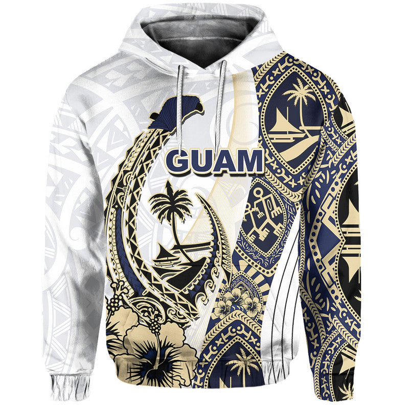 Custom Guam Fish Hook Hoodie White Style LT6