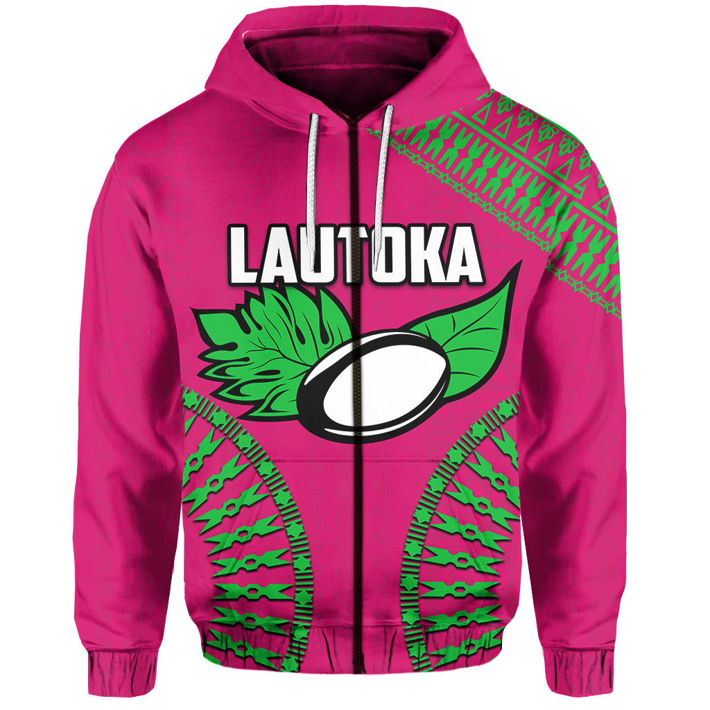 (Custom and Number) Lautoka Fiji Rugby Zip Hoodie LT6