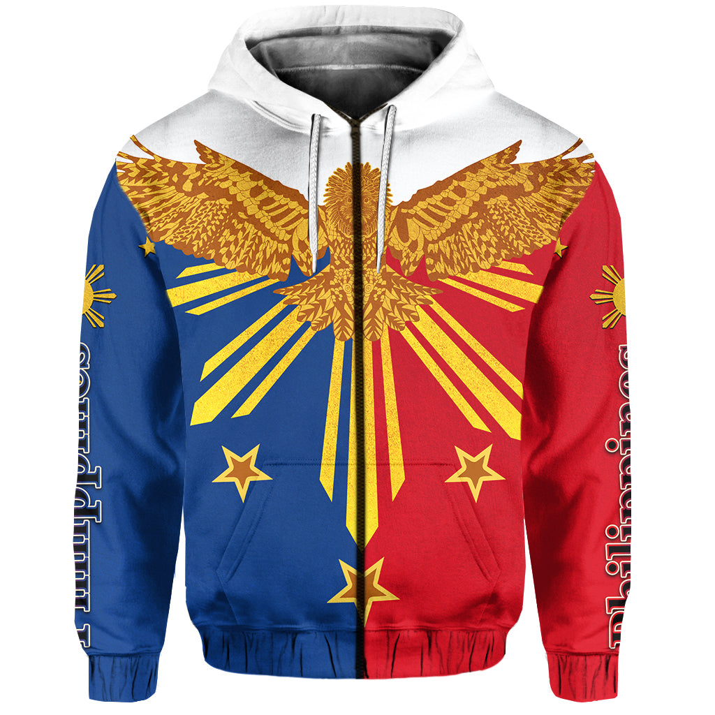Custom Philippines Zip Hoodie Eagle LT6