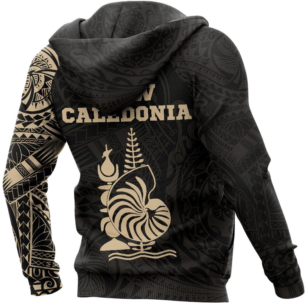 New Caledonia Hoodie New Caledonia Flag Polynesian Tattoo Style