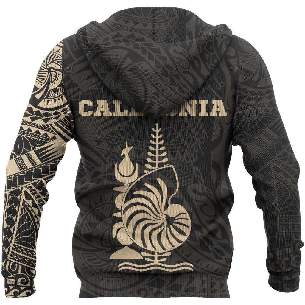 New Caledonia Hoodie New Caledonia Flag Polynesian Tattoo Style