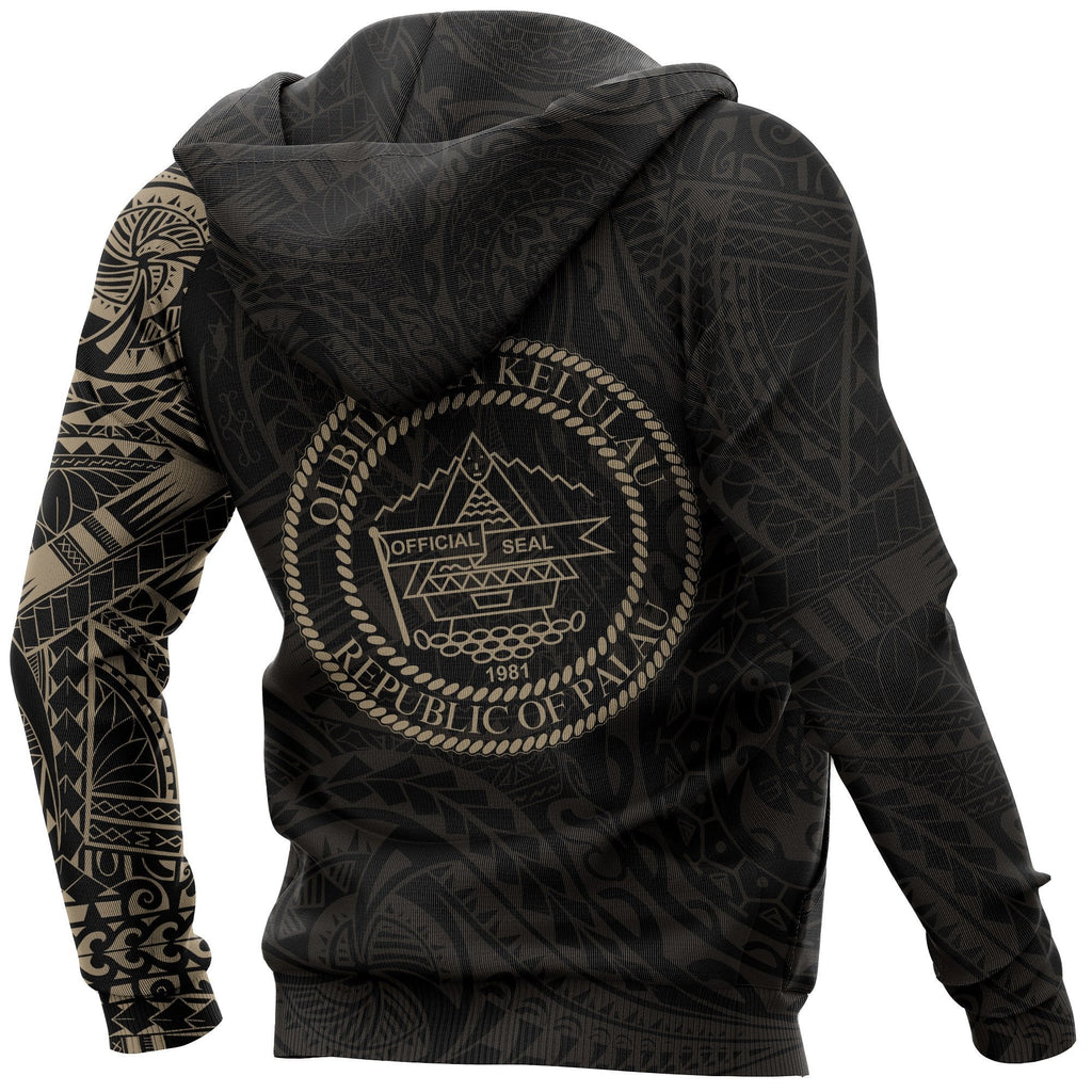 Palau Hoodie Palau Flag Polynesian Tattoo Style