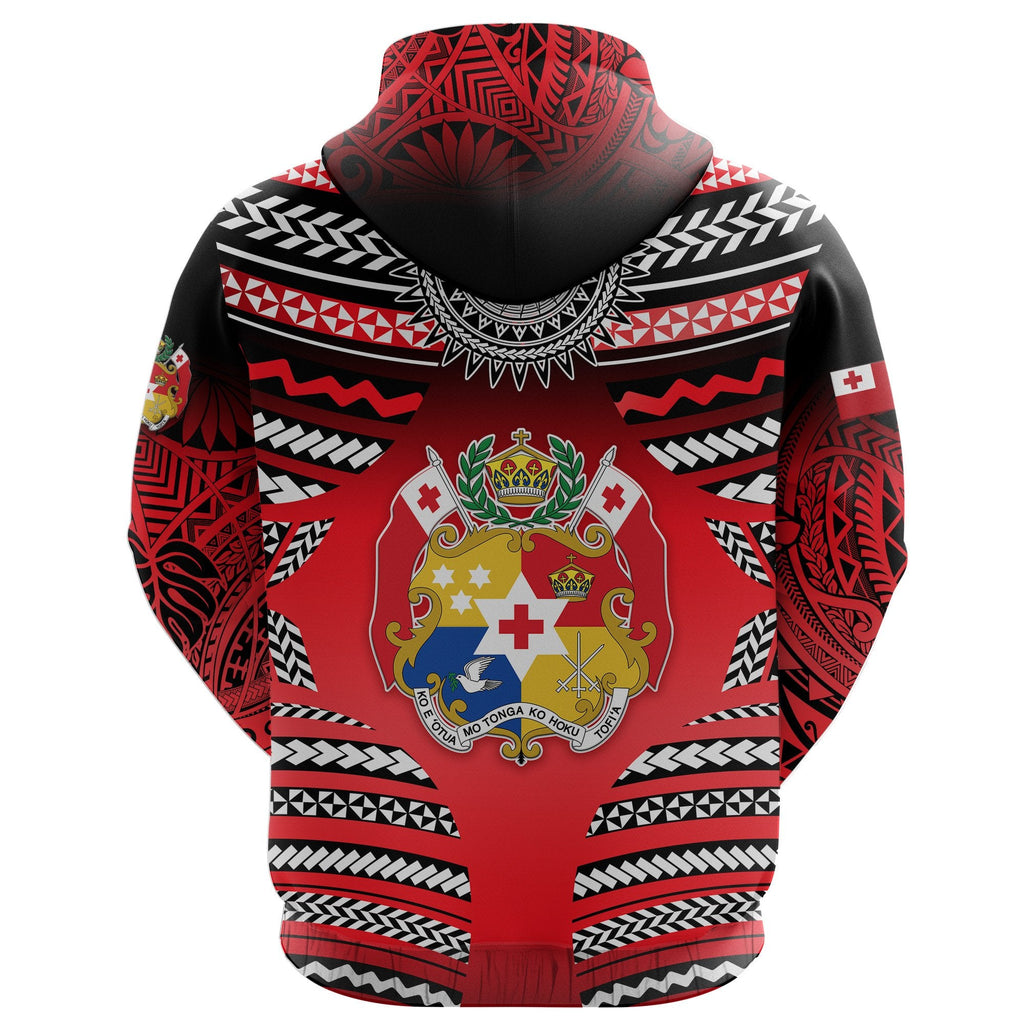 Mate Maa Tonga Rugby Zip Hoodie Polynesian Creative Style
