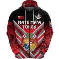 Mate Maa Tonga Rugby Zip Hoodie Polynesian Creative Style
