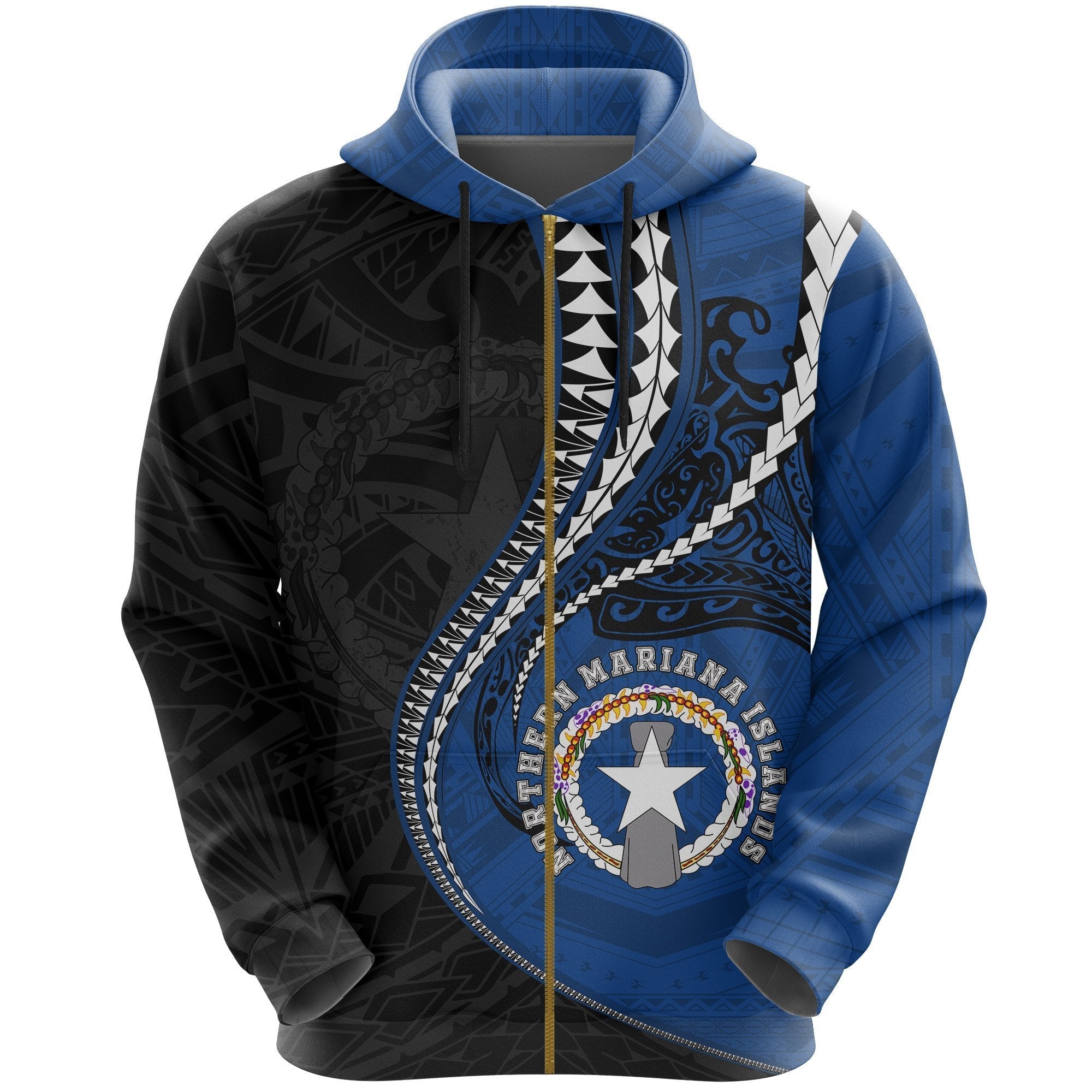 Northern Mariana Islands Hoodie Kanaloa Tatau Gen MP (Zip)