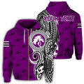 Custom Hawaii Hoodie Pearl City High Tribal Kakau Zip Hoodie