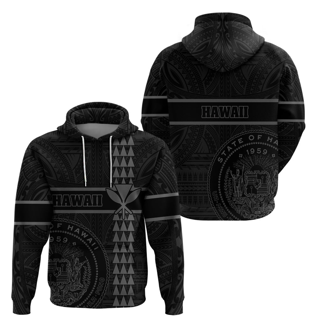 Polynesian Kakau Kanaka Seal of Hawaii Hoodie Gray