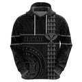 Polynesian Kakau Kanaka Seal of Hawaii Hoodie Gray