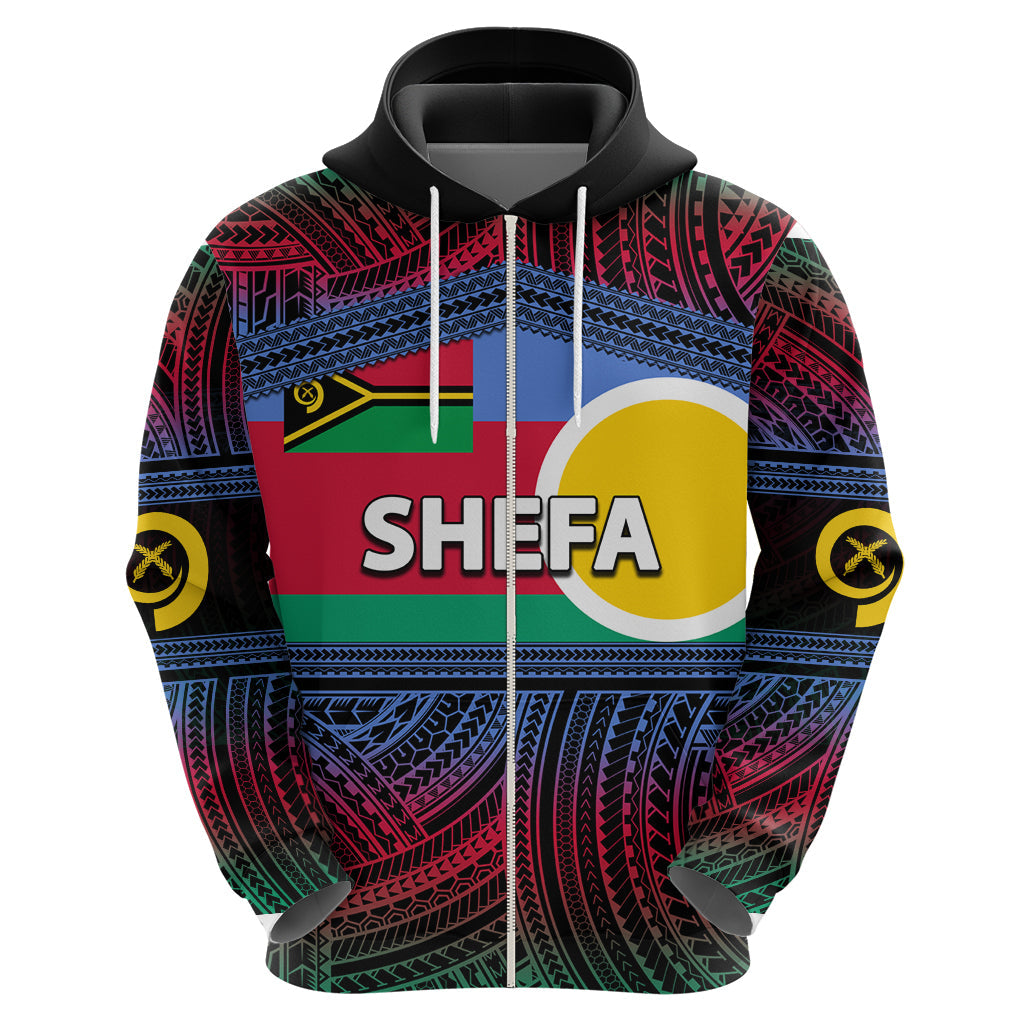 Custom Shefa Province Hoodie of Vanuatu Polynesian Patterns LT6