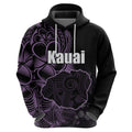 Custom Hawaiian Islands Zip Hoodie Kauai LT6