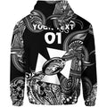 Custom Wallis and Futuna Polynesian Zip Hoodie Unique Style Black LT8