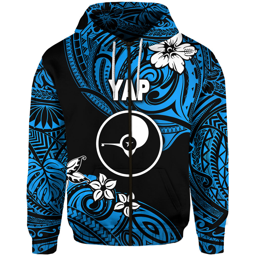 Custom FSM Yap Zip Hoodie Unique Vibes Blue LT8