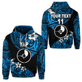 Custom FSM Yap Zip Hoodie Unique Vibes Blue LT8