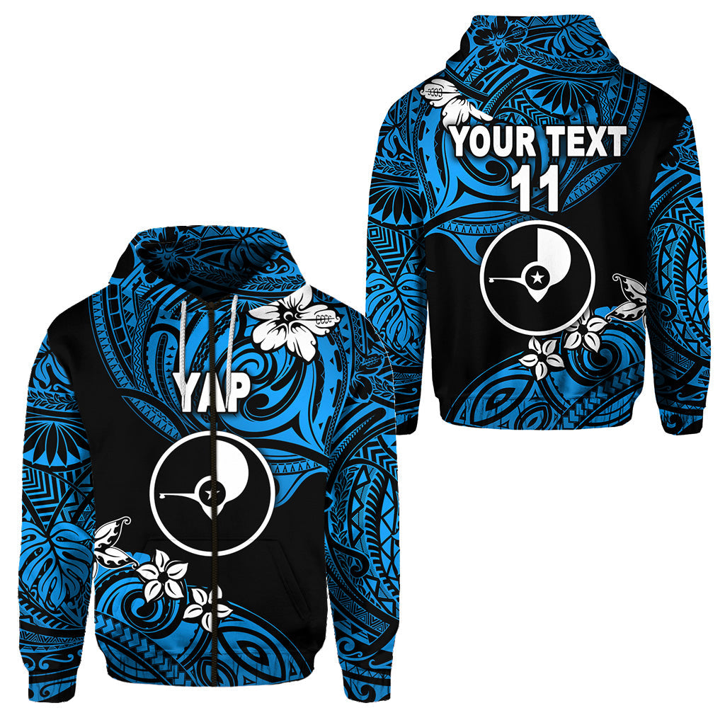 Custom FSM Yap Zip Hoodie Unique Vibes Blue LT8