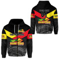 Custom Papua New Guinea SP Hunters Zip Hoodie Rugby Original Style Black, Custom Text and Number LT8